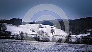Winter landscape in Kashubia