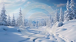 Winter Landscape In La Tuque: A Photorealistic Masterpiece