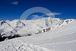 Winter landscape in the Lepontine Alps