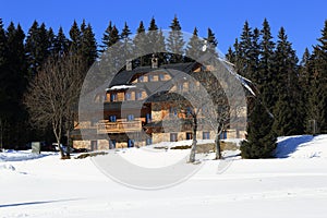 Winter landscape, Modrava, Bohemian Forest, Czech Republic