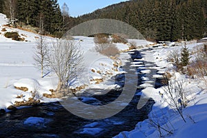 Winter landscape, Modrava, Bohemian Forest, Czech Republic