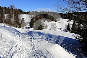 Winter landscape, Modrava, Bohemian Forest, Czech Republic