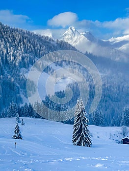 Winter landscape in Montafon