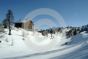 Winter landscape in Monti della Luna - Italy