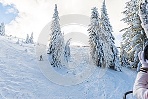 Winter landscape on the Mountains