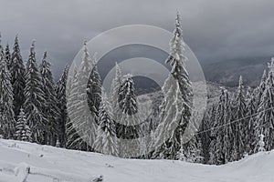 Winter landscape on the Mountains