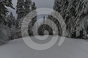 Winter landscape on the Mountains