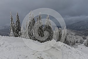 Winter landscape on the Mountains