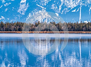 Winter landscape with mountains