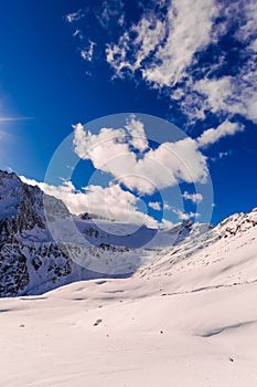 Winter  landscape  in the Mountains, Soelden