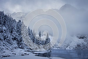 Winter landscape in mountains Tatras, Poland