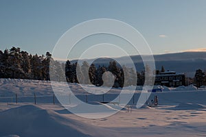 Winter landscape, nature reserve, laponian area, laponia, Norrbotten, Lapland, Sweden