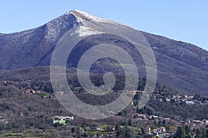 Winter landscape near Erba, italy photo