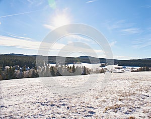 Winter landscape near Kvilda