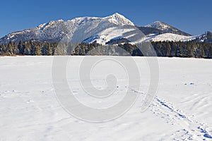 Zimná krajina pri Oraviciach, Západné Tatry, Roháče, Slovensko