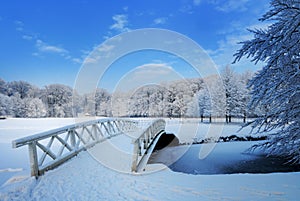 Winter landscape in the Netherlands