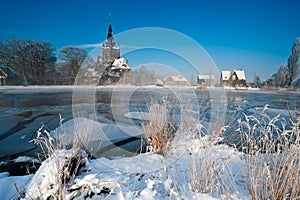 Winter landscape in the Netherlands