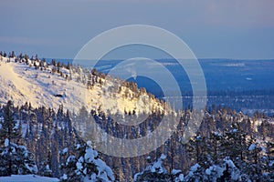Winter landscape in Northern Finland.