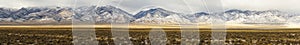 Winter Landscape Panoramic Mount Agusta Range Central Nevada