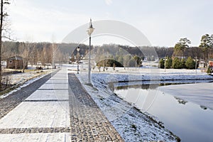 Winter landscape in the park