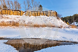 Winter landscape with a river. Western Siberia