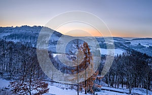 Winter landscape, Schmallenberg, Sauerland, Germany