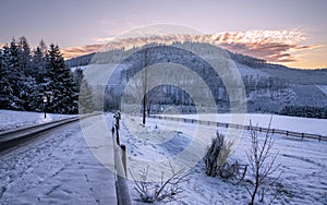 Winter landscape, Schmallenberg, Sauerland, Germany