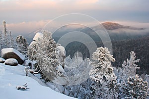 Winter landscape in Siberia