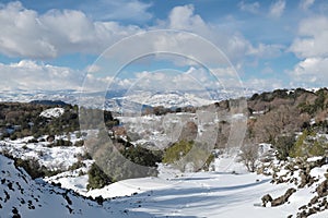 Winter Landscape Sicilian Hinterland photo
