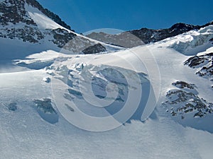 Winter landscape for skitouring in otztal alps in austria