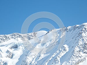 Winter landscape for skitouring in otztal alps in austria