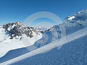 Winter landscape for skitouring in otztal alps in austria