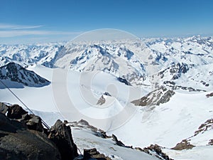 Winter landscape for skitouring in otztal alps in austria