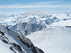 Winter landscape for skitouring in otztal alps in austria