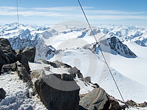 Winter landscape for skitouring in otztal alps in austria