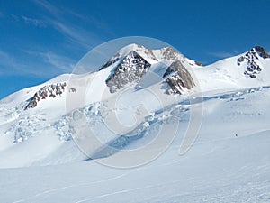 Winter landscape for skitouring in otztal alps in austria