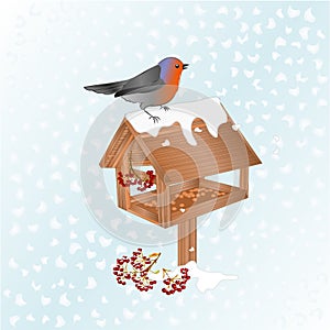 Con nieve a pájaro tema antiguo ilustraciones 