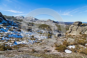 Winter landscape with snow photo