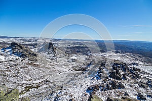 Winter landscape with snow photo