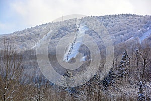 Winter landscape in Sutton mountain photo