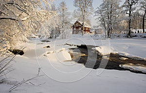 Winter landscape in sweden