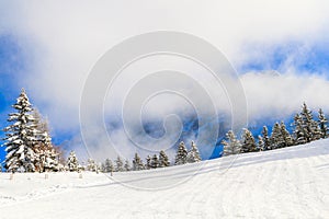 Winter landscape in Switzerland
