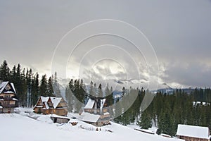 Winter landscape in Tatra Mountains