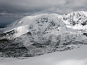Winter landscape - Tatry mountain range in the snow