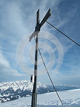 Winter landscape tennengebirge in austrian alps