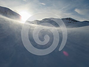 Winter landscape tennengebirge in austrian alps