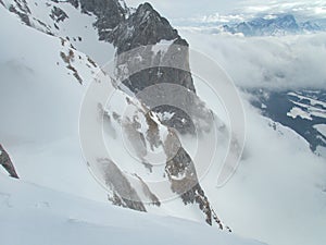 Winter landscape tennengebirge in austrian alps