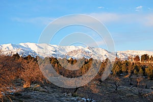 The winter landscape of Tochal mountain north of Tehran