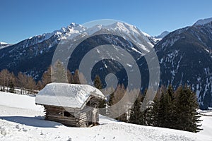 Winter landscape in the Ultental - Val d'Ultimo (Italy)