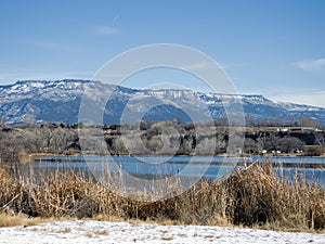 Winter landscape at a western Colorado lake